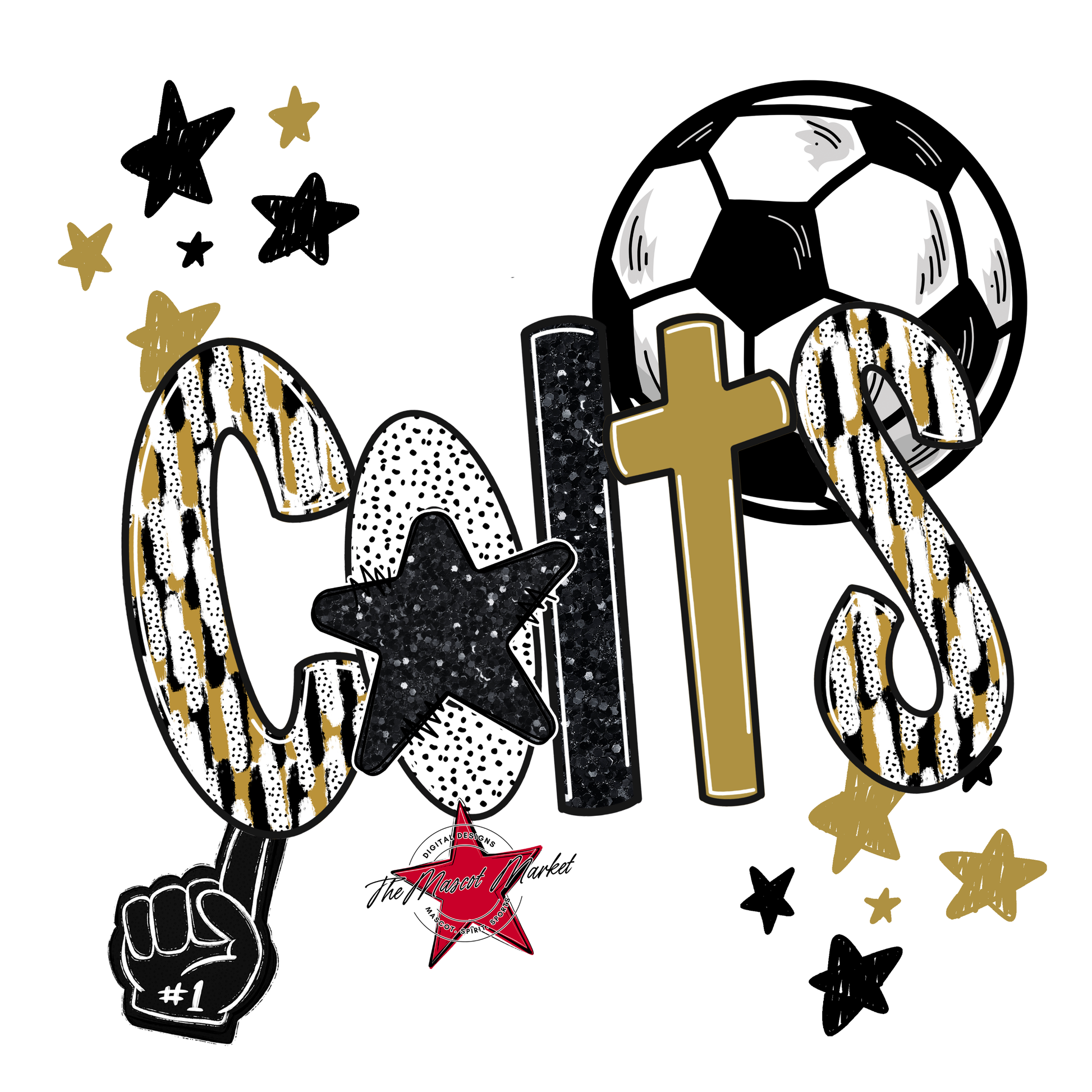 Colts Soccer Scrape-Gold