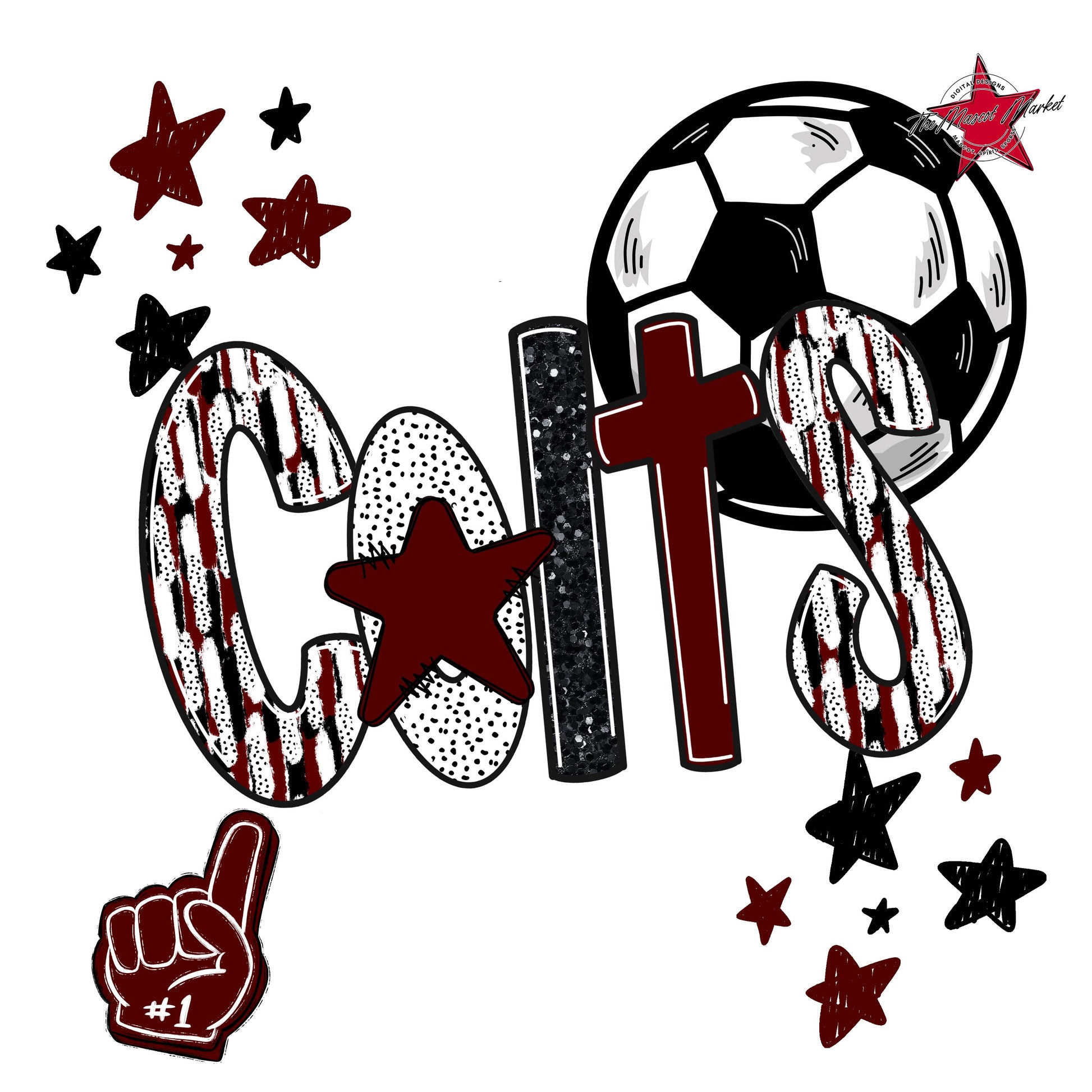 Colts Soccer Scrape-Maroon
