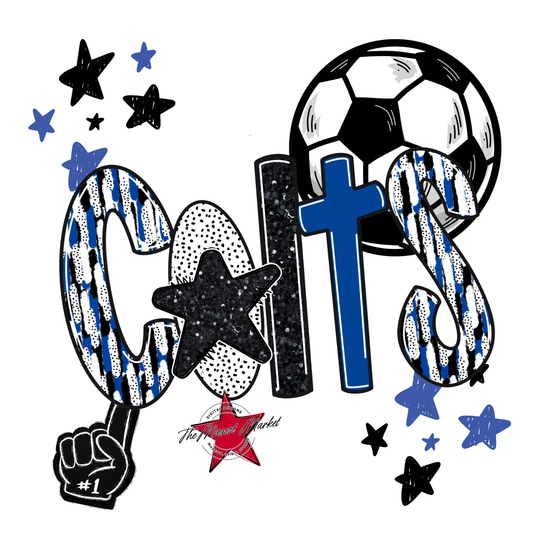 Colts Soccer Scrape-Off Blue