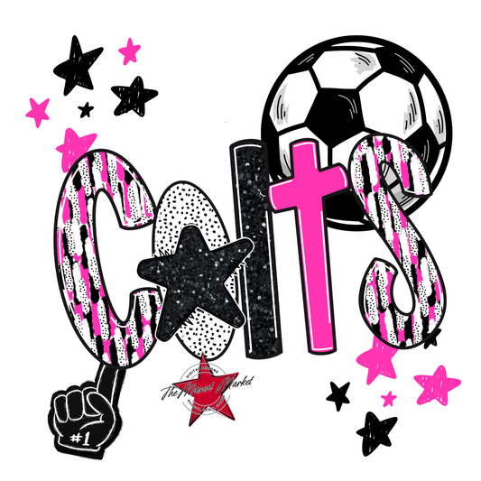 Colts Soccer Scrape-Pink