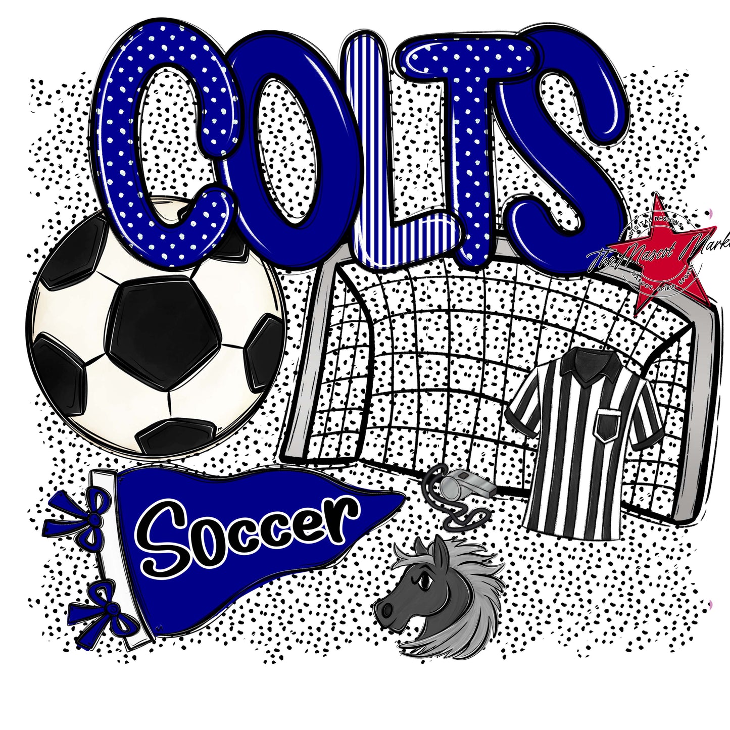 Colts Soccer Spirit-Blue
