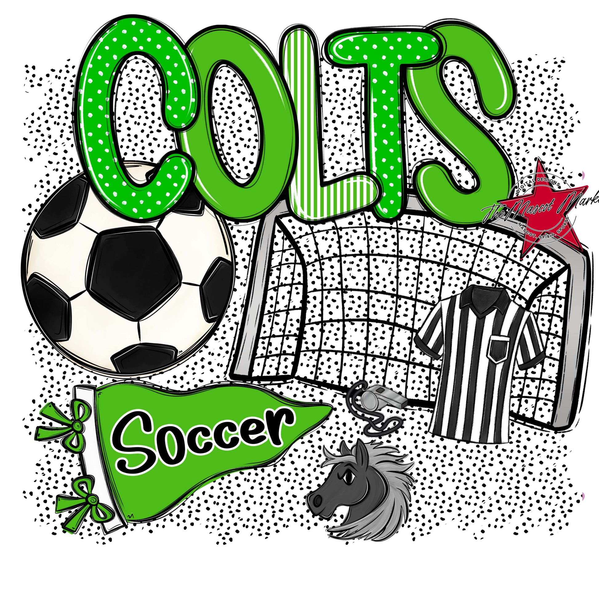 Colts Soccer Spirit-Bright Green