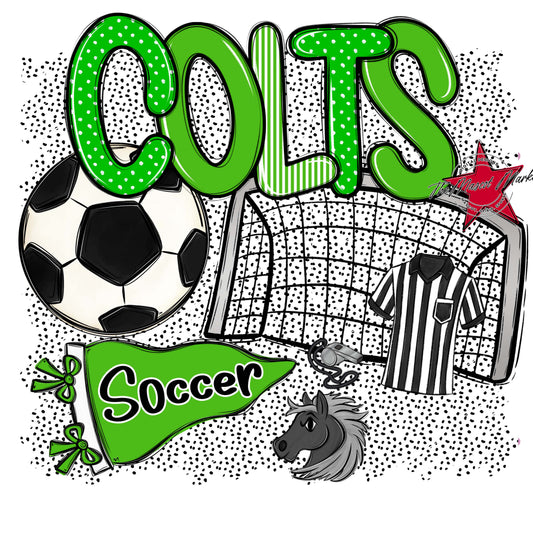 Colts Soccer Spirit-Bright Green