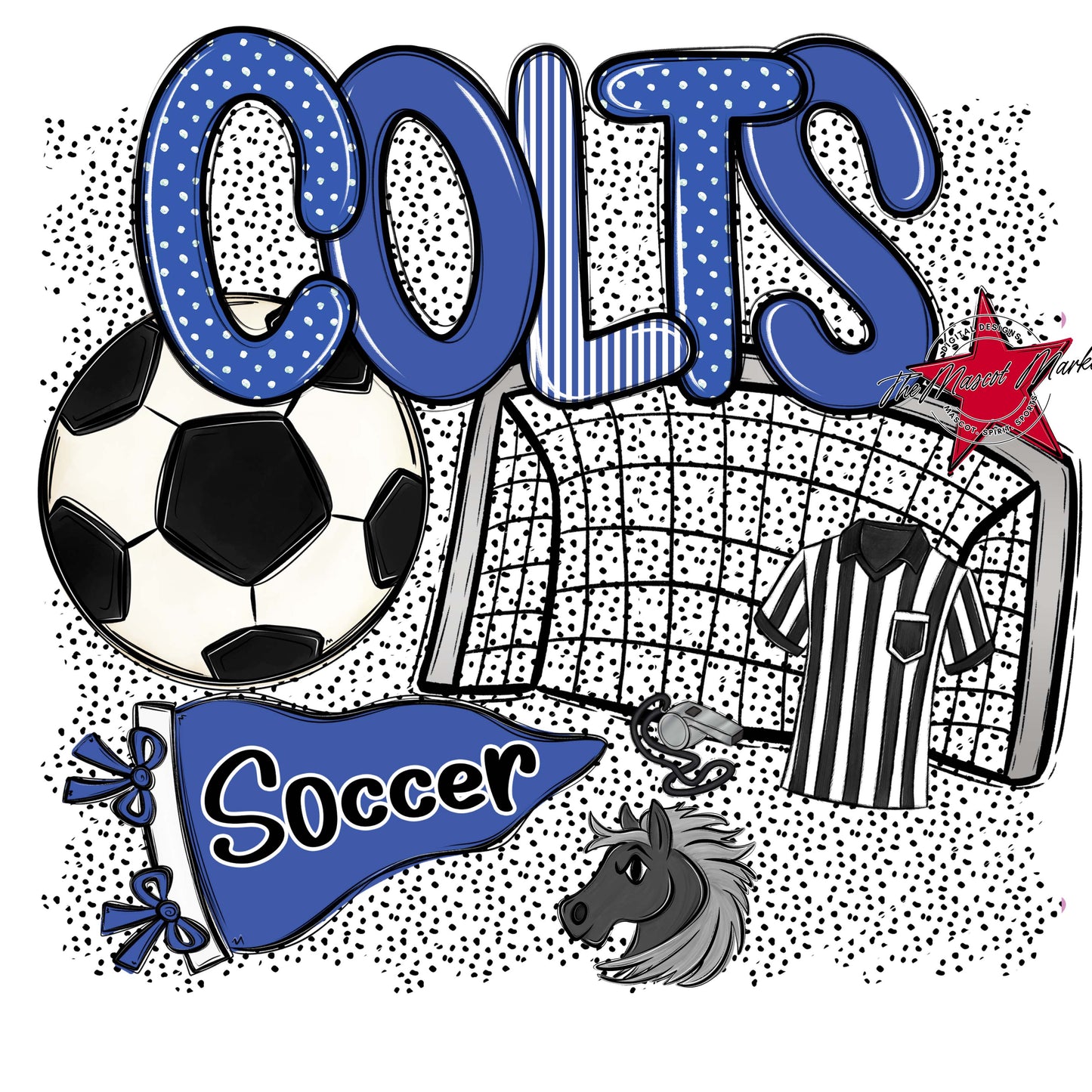 Colts Soccer Spirit-Off Blue