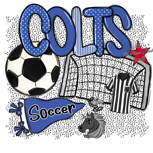 Colts Soccer Spirit-Off Blue