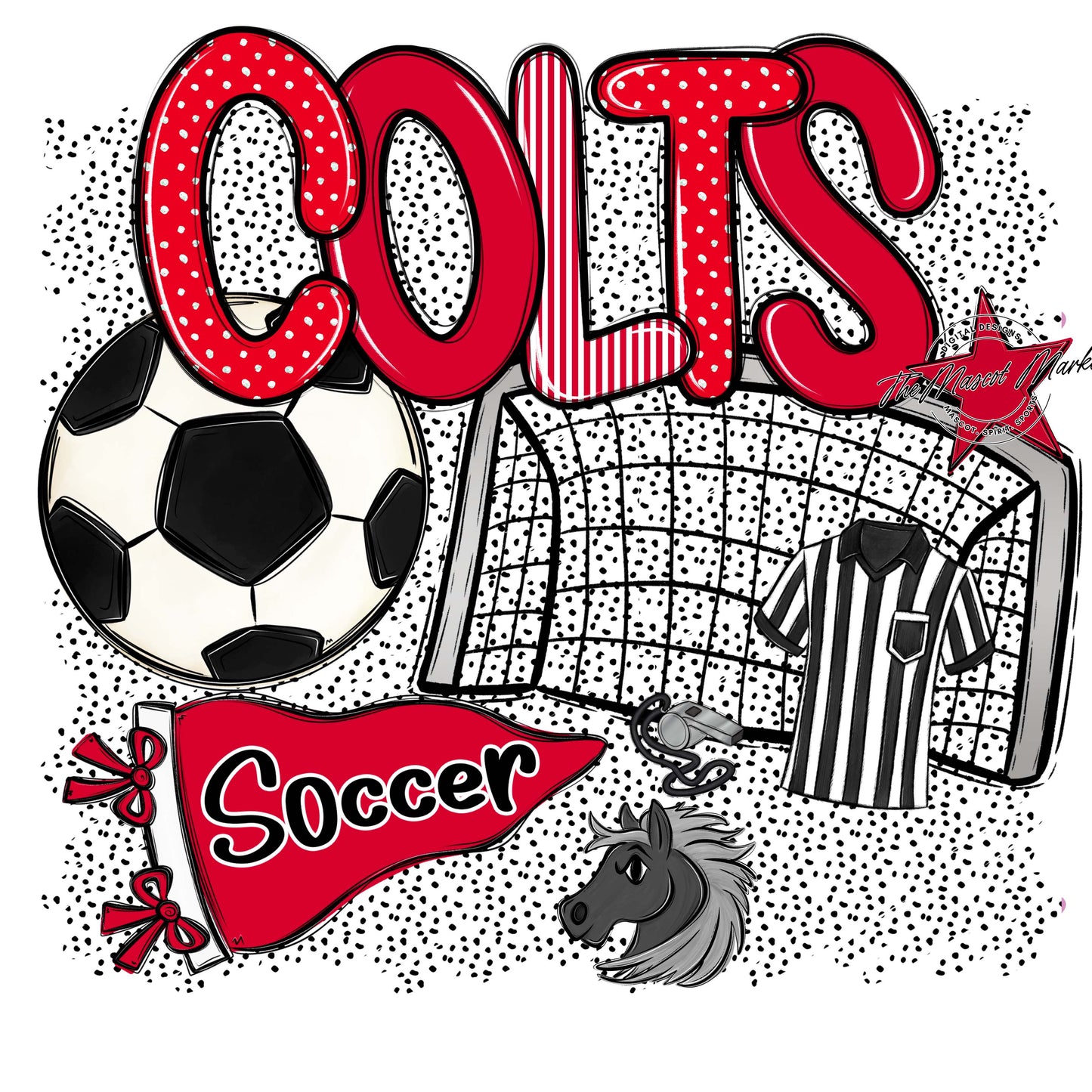 Colts Soccer Spirit-Red