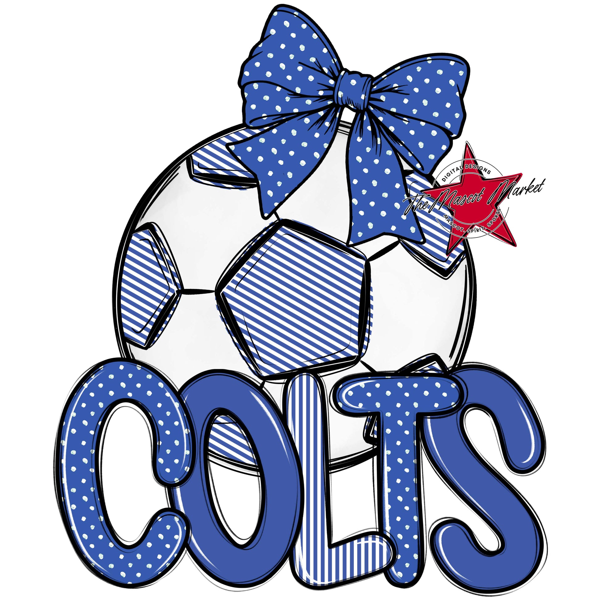 Colts Soccer Spirit Design-Off Blue
