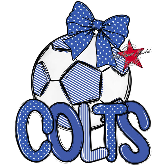 Colts Soccer Spirit Design-Off Blue