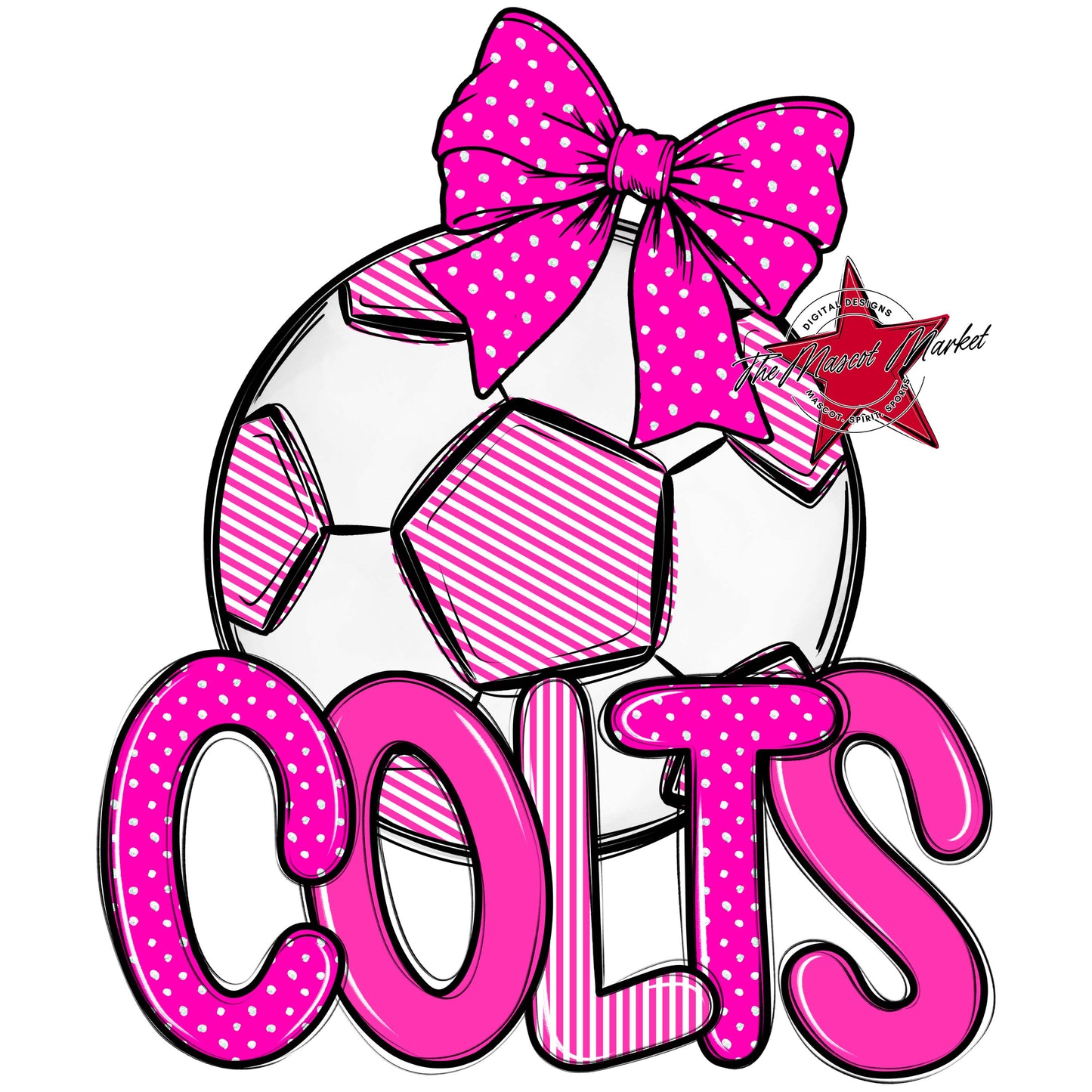 Colts Soccer Spirit Design-Pink