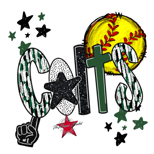 Colts Softball Scrape-Green
