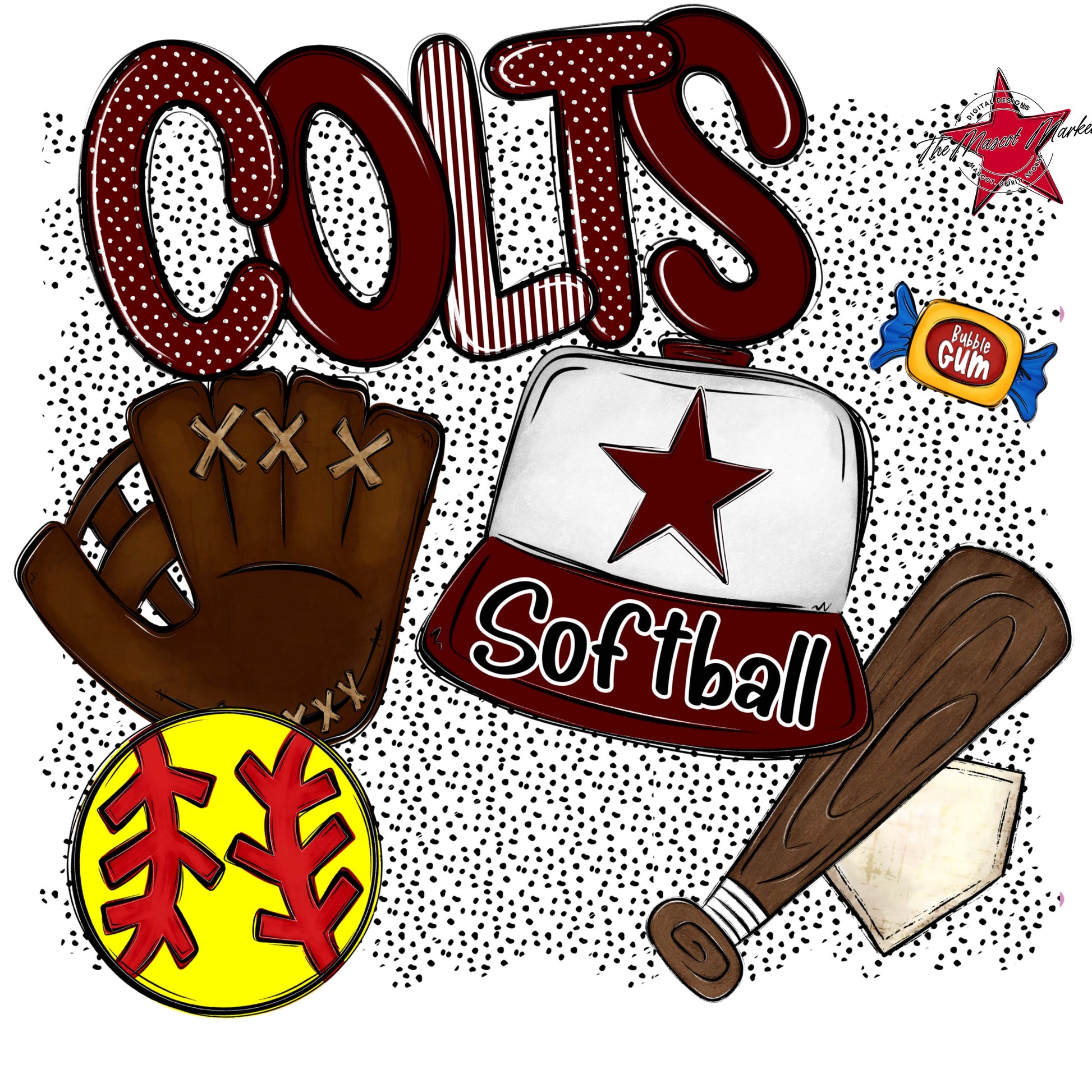 Colts Softball Spirit-Maroon