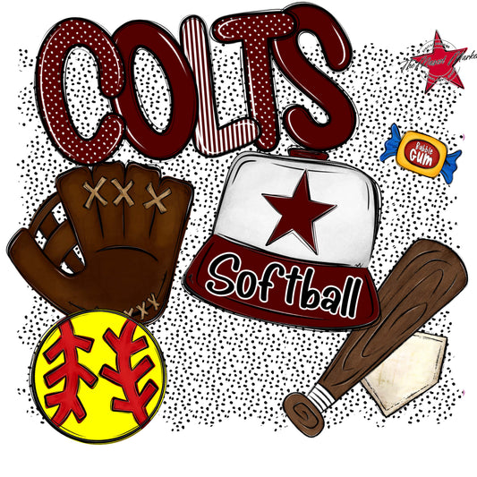 Colts Softball Spirit-Maroon