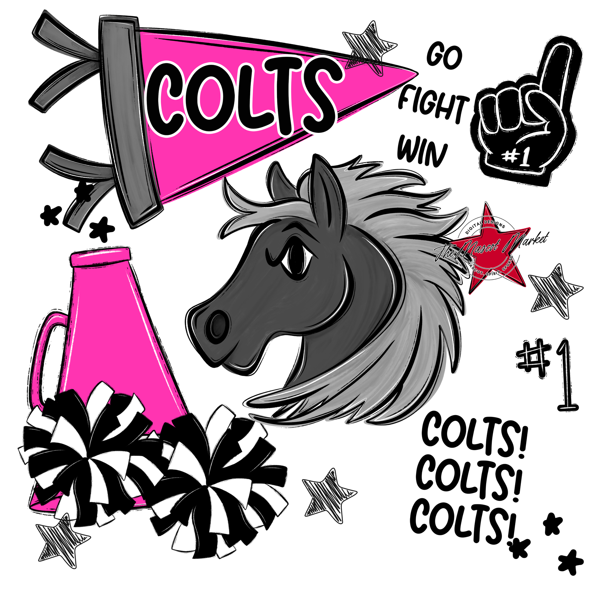 Colts Spirit Design-Pink