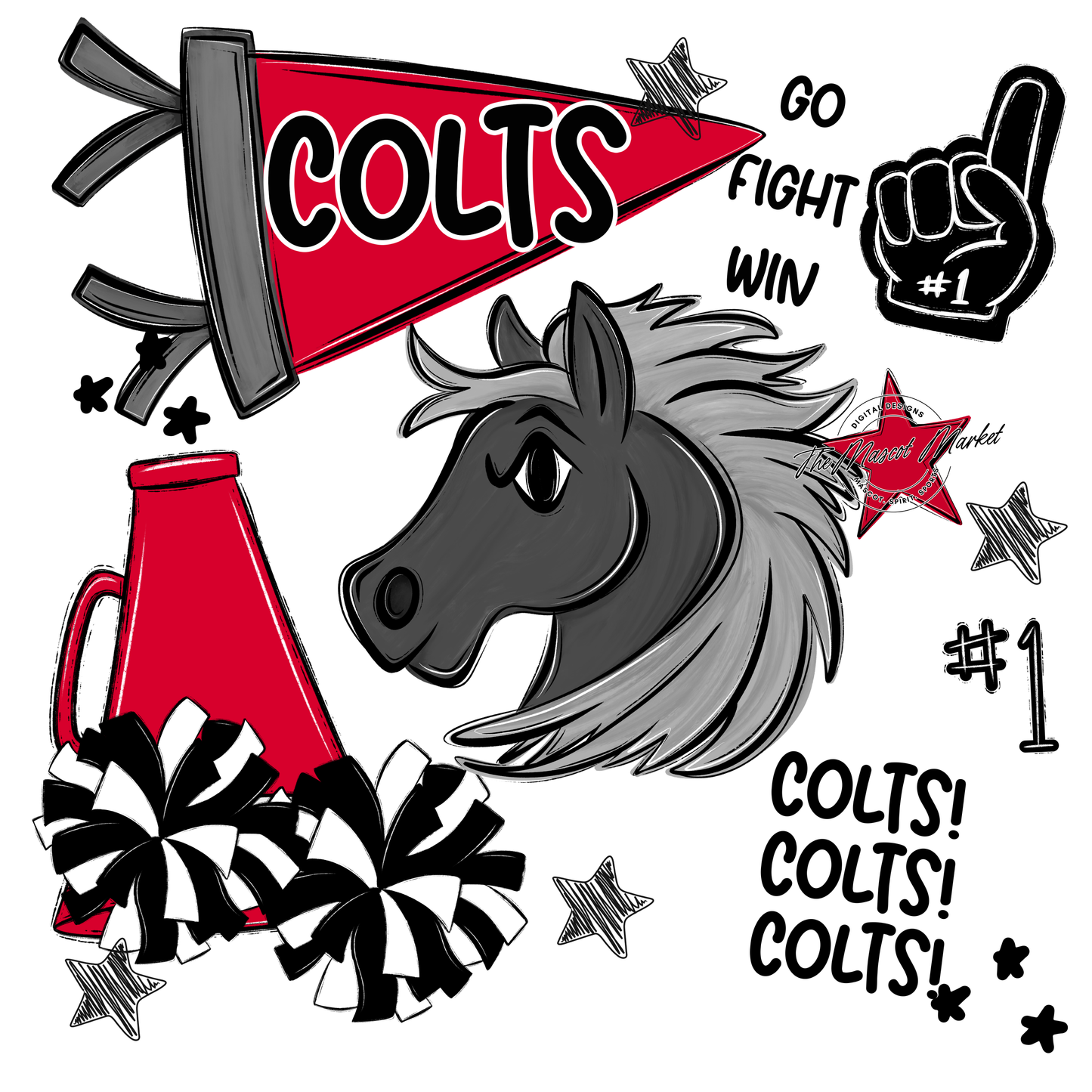 Colts Spirit Design-Red