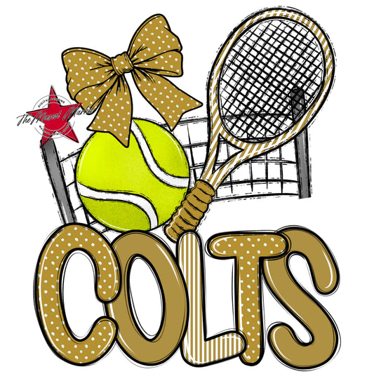 Colts Tennis Spirit Design-Gold