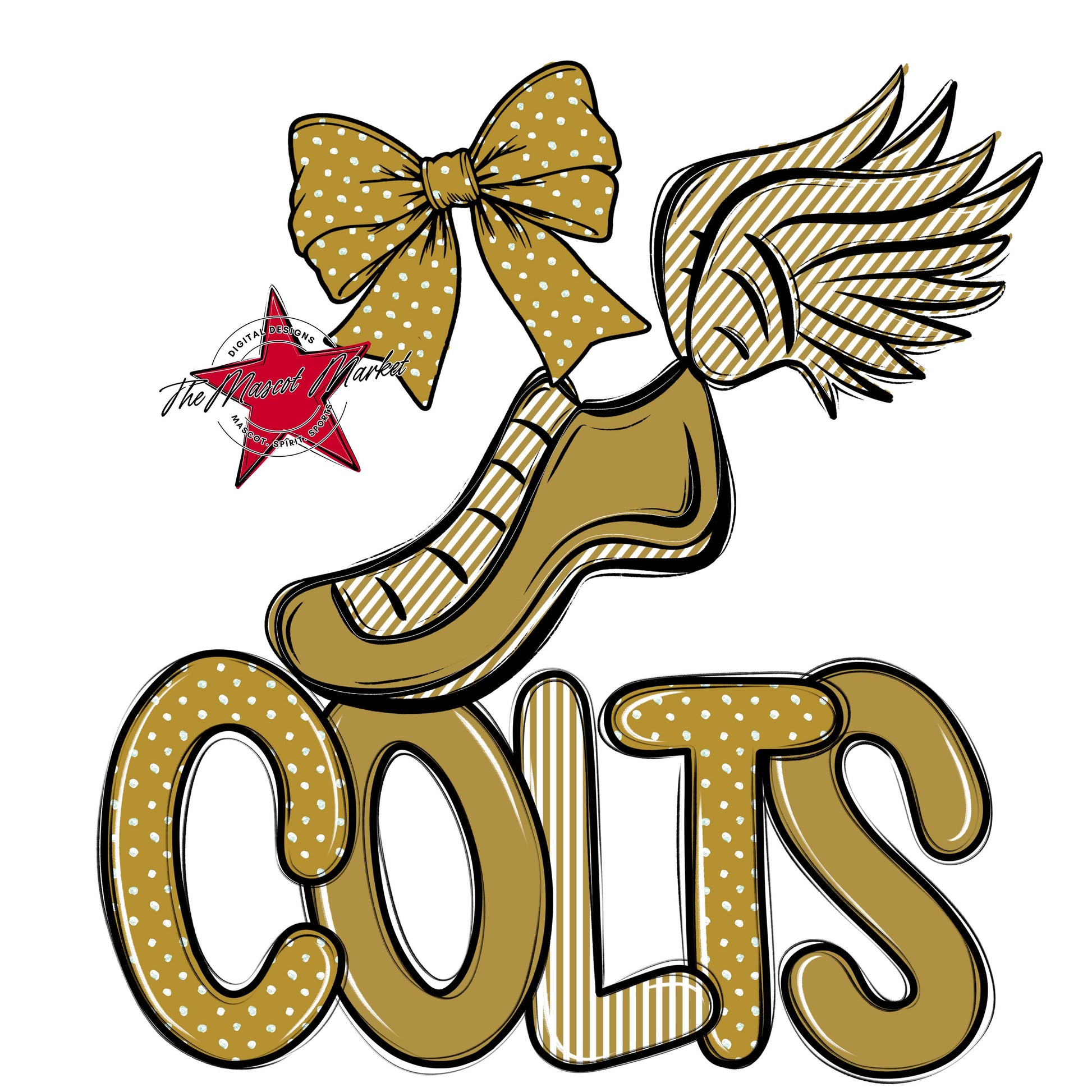 Colts Track Spirit Design-Gold