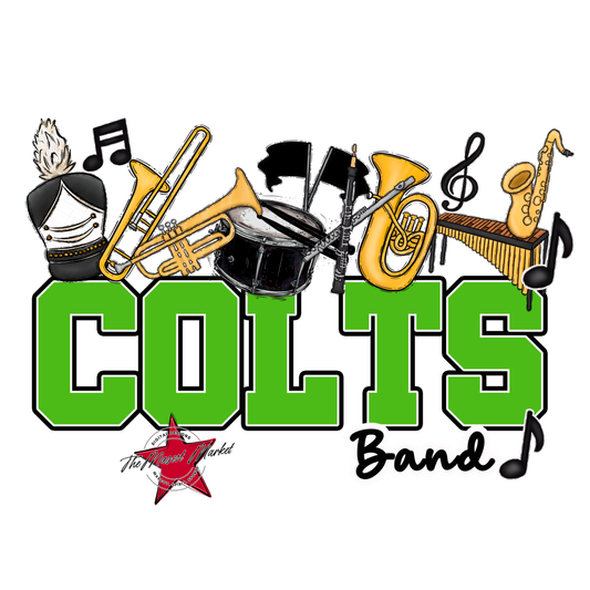 Colts Varsity Band-Bright Green