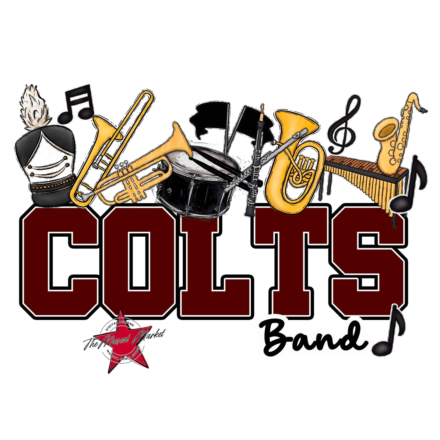 Colts Varsity Band-Maroon