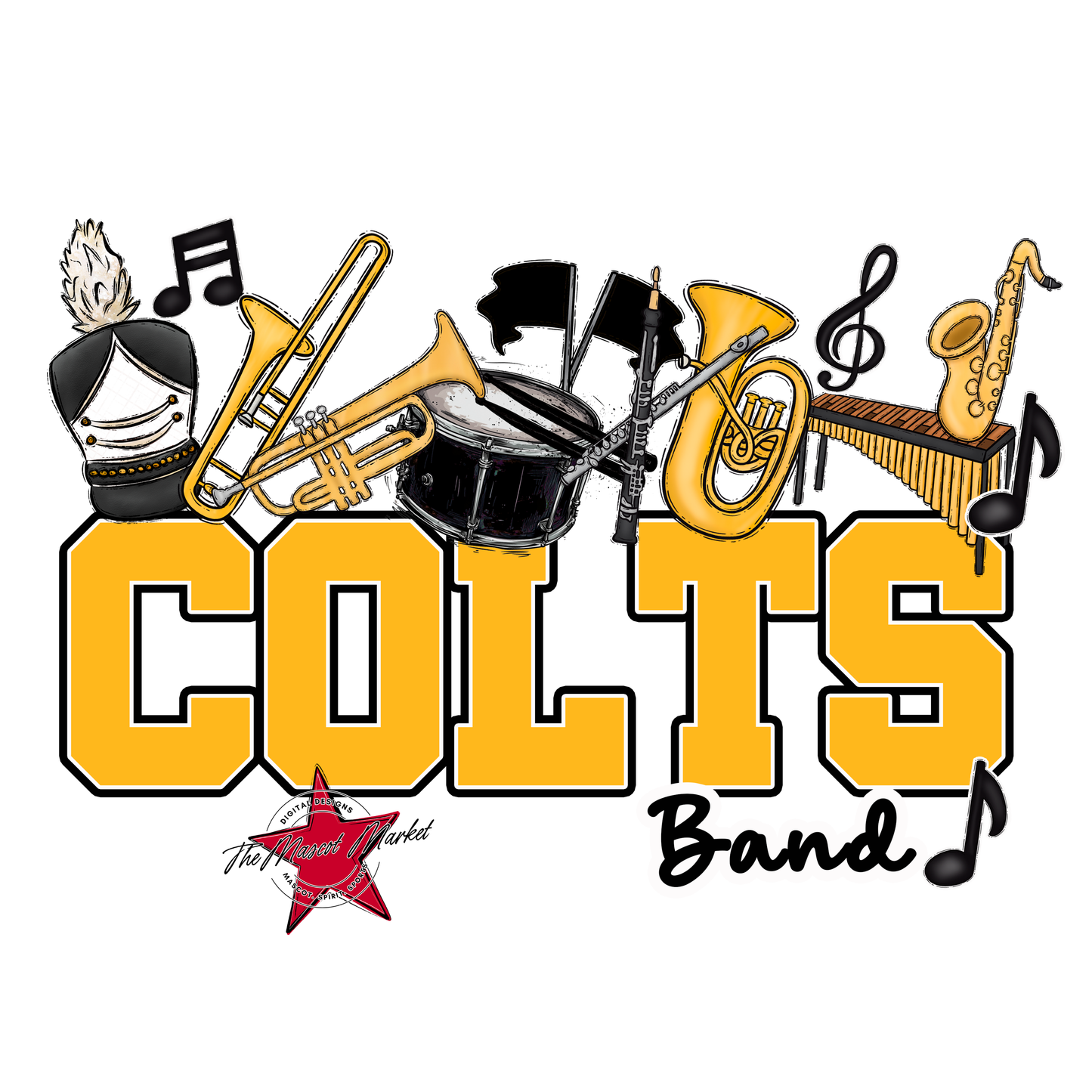 Colts Varsity Band-Yellow