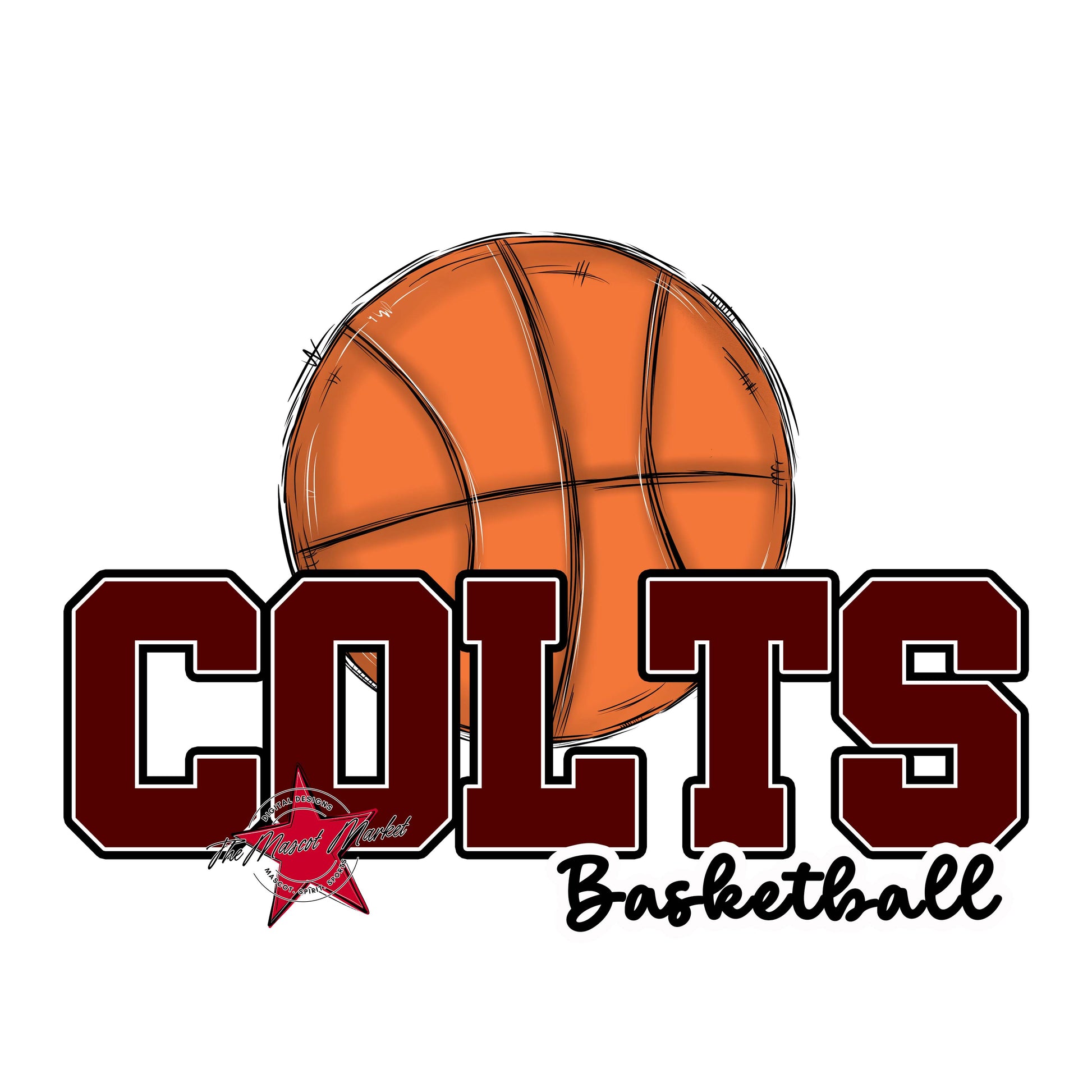 Colts Varsity Basketball-Maroon