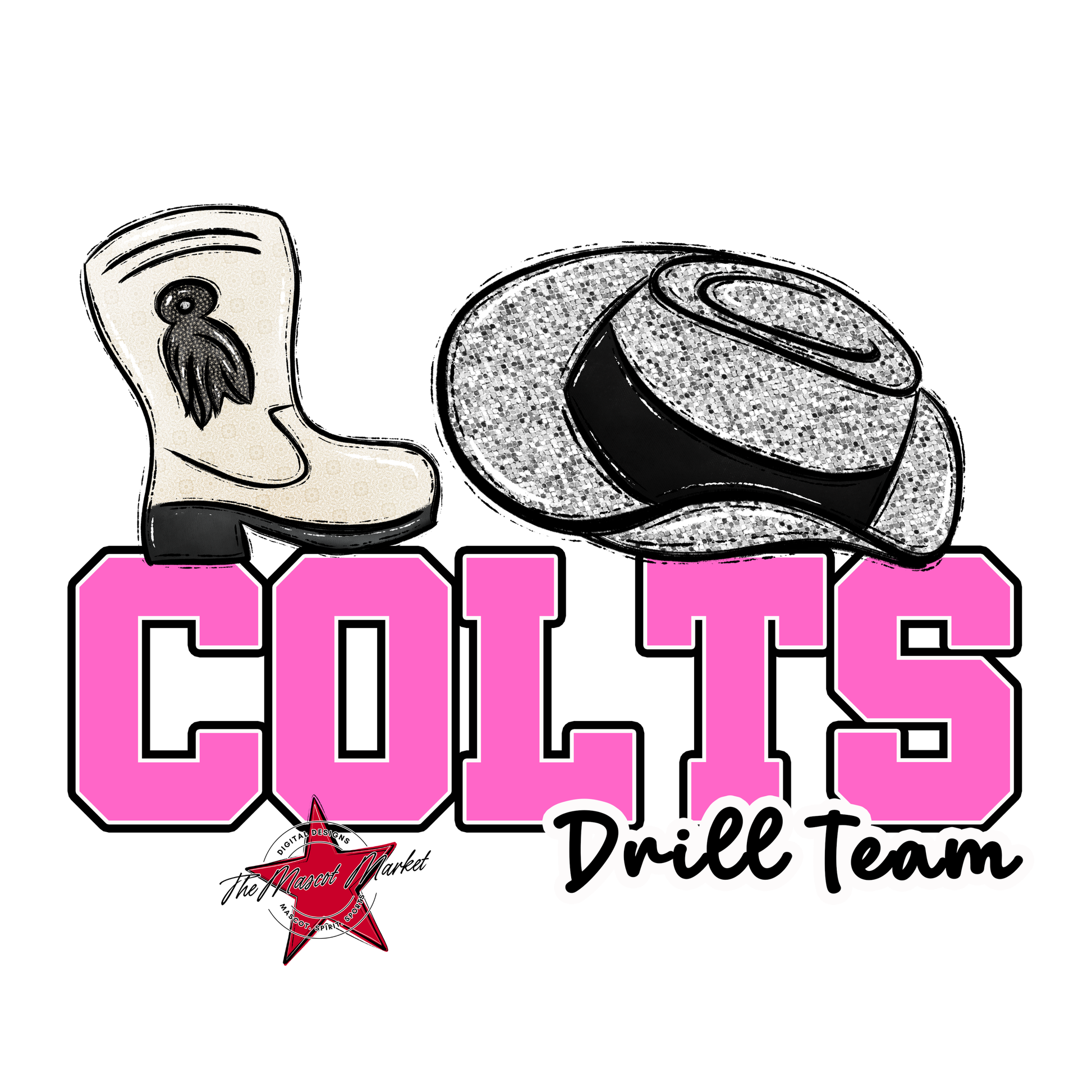 Colts Varsity Drillteam-Baby Pink