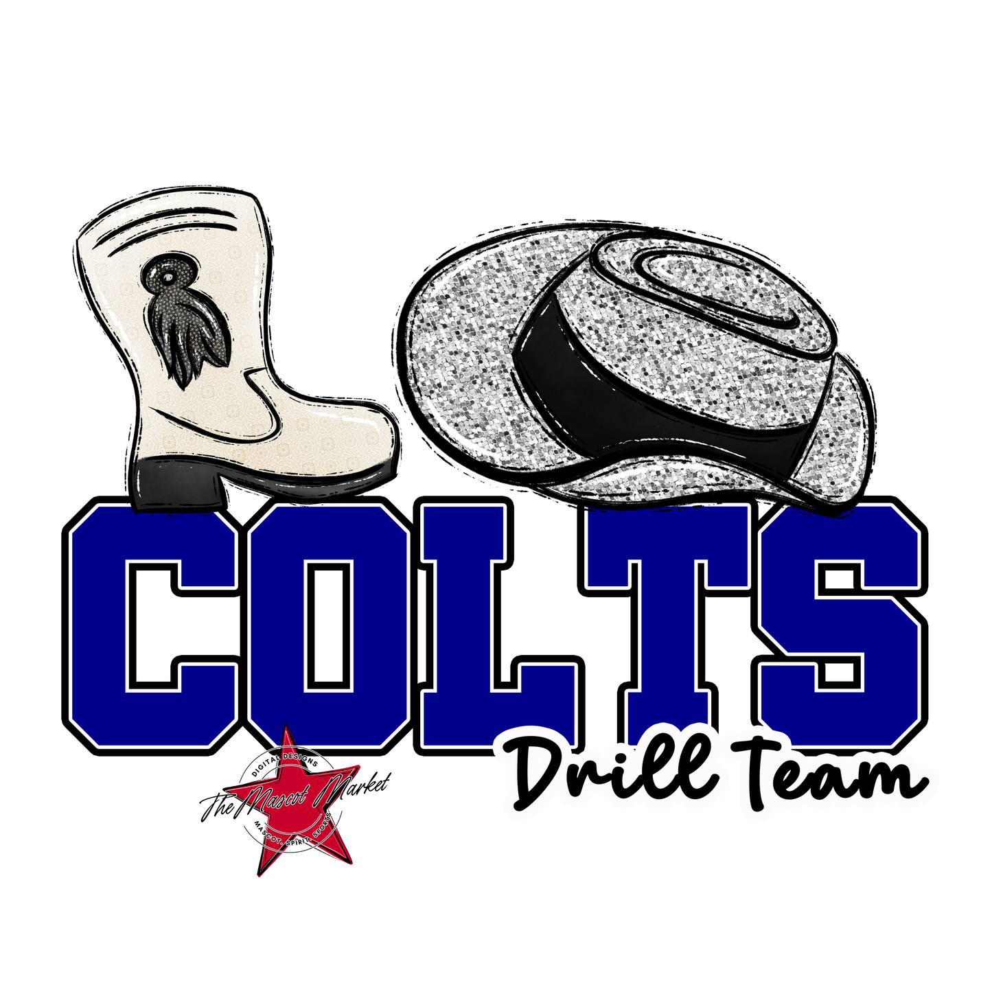 Colts Varsity Drillteam-Blue