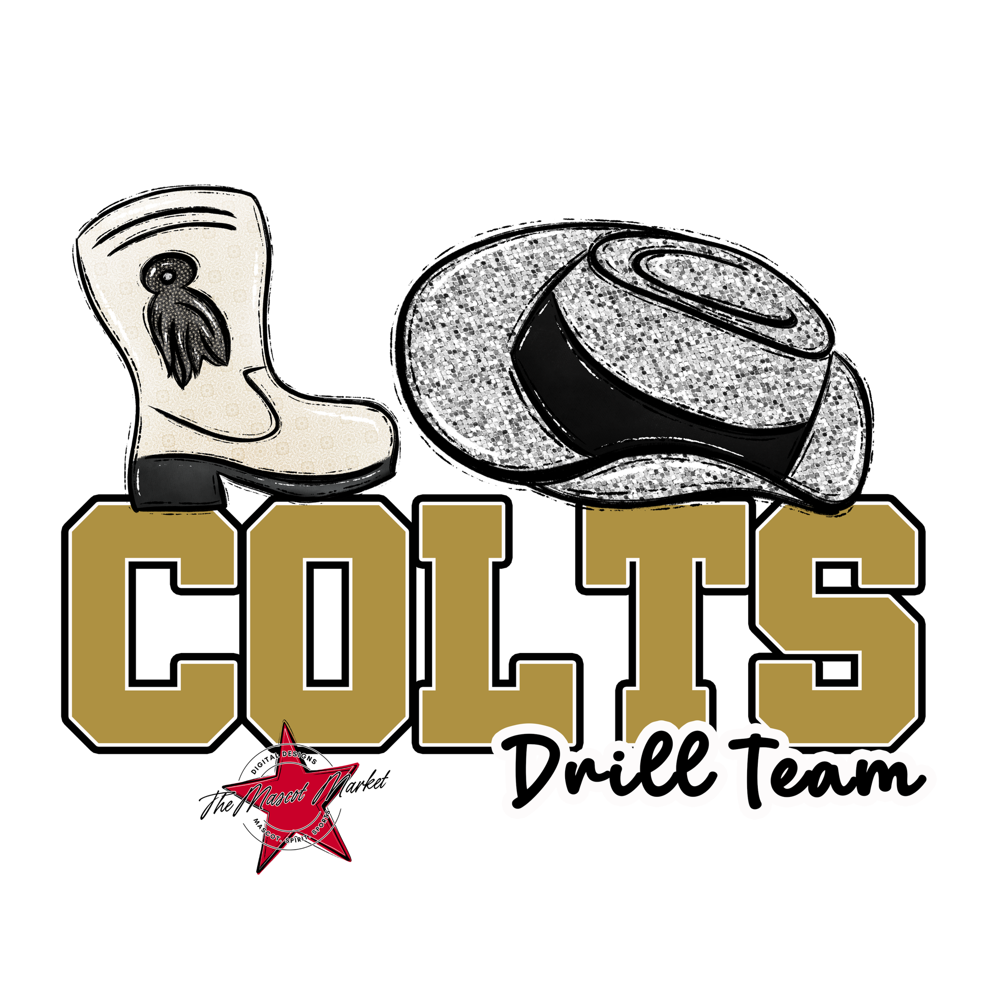 Colts Varsity Drillteam-Gold