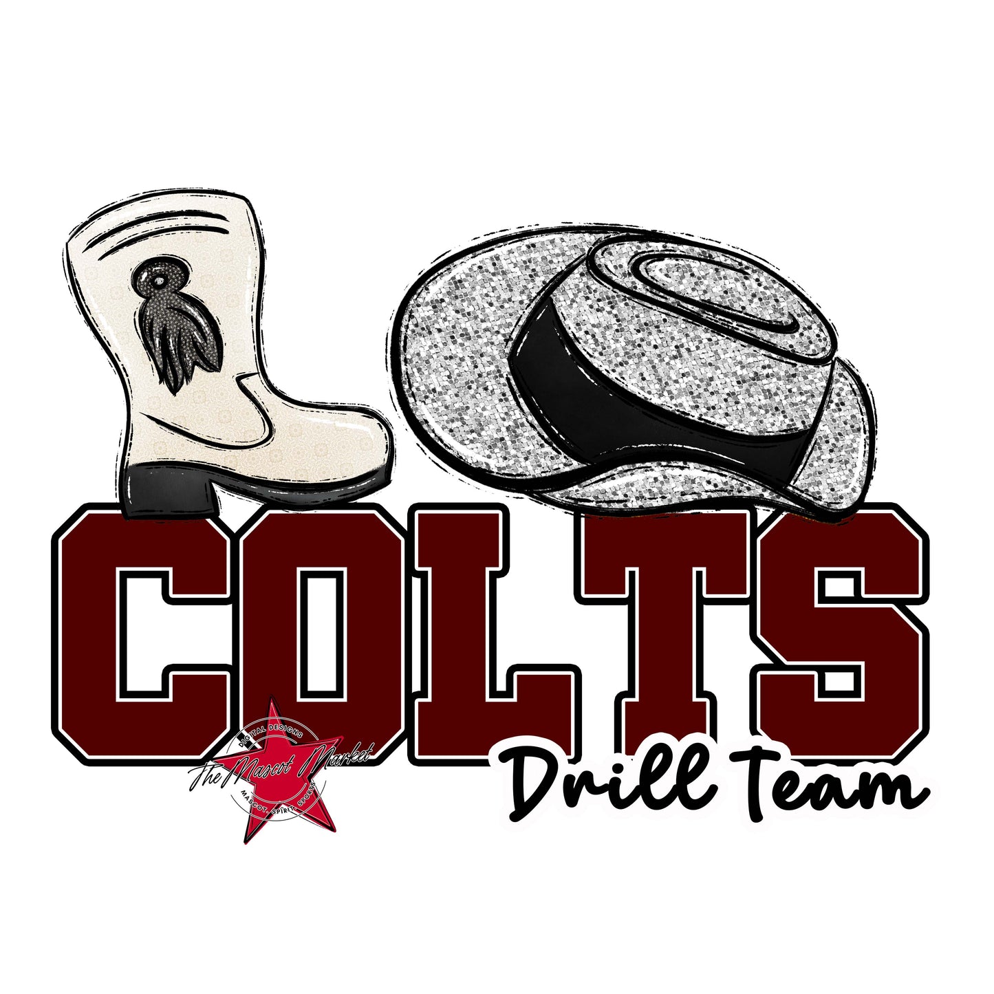 Colts Varsity Drillteam-Maroon