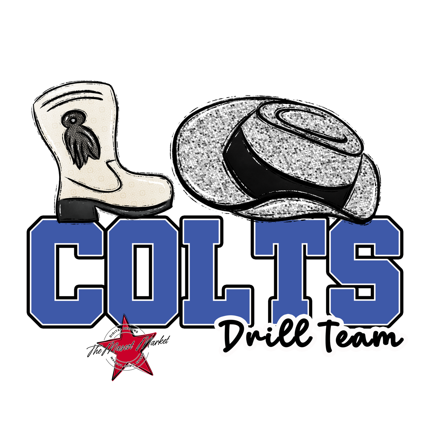 Colts Varsity Drillteam-Off Blue
