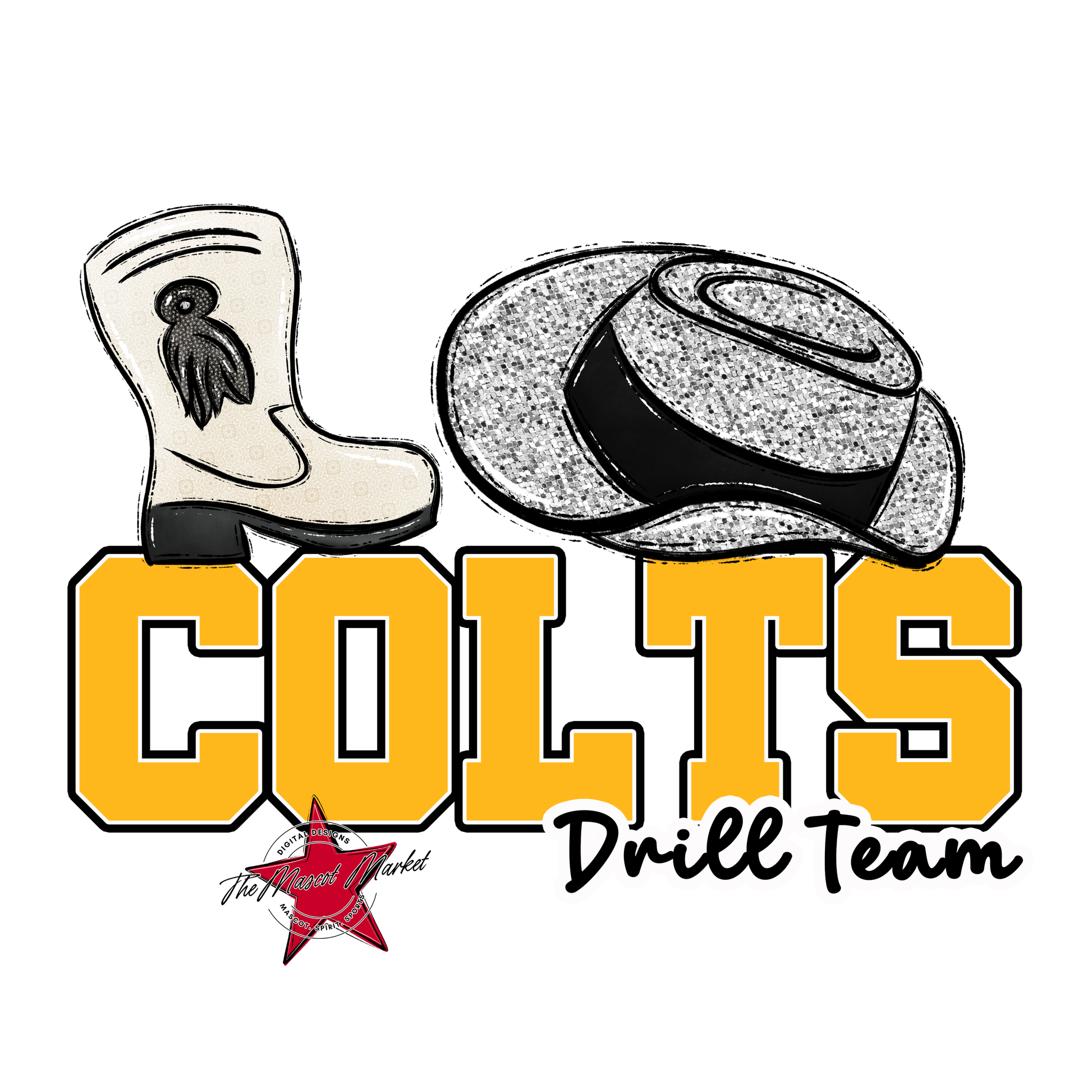Colts Varsity Drillteam-Yellow