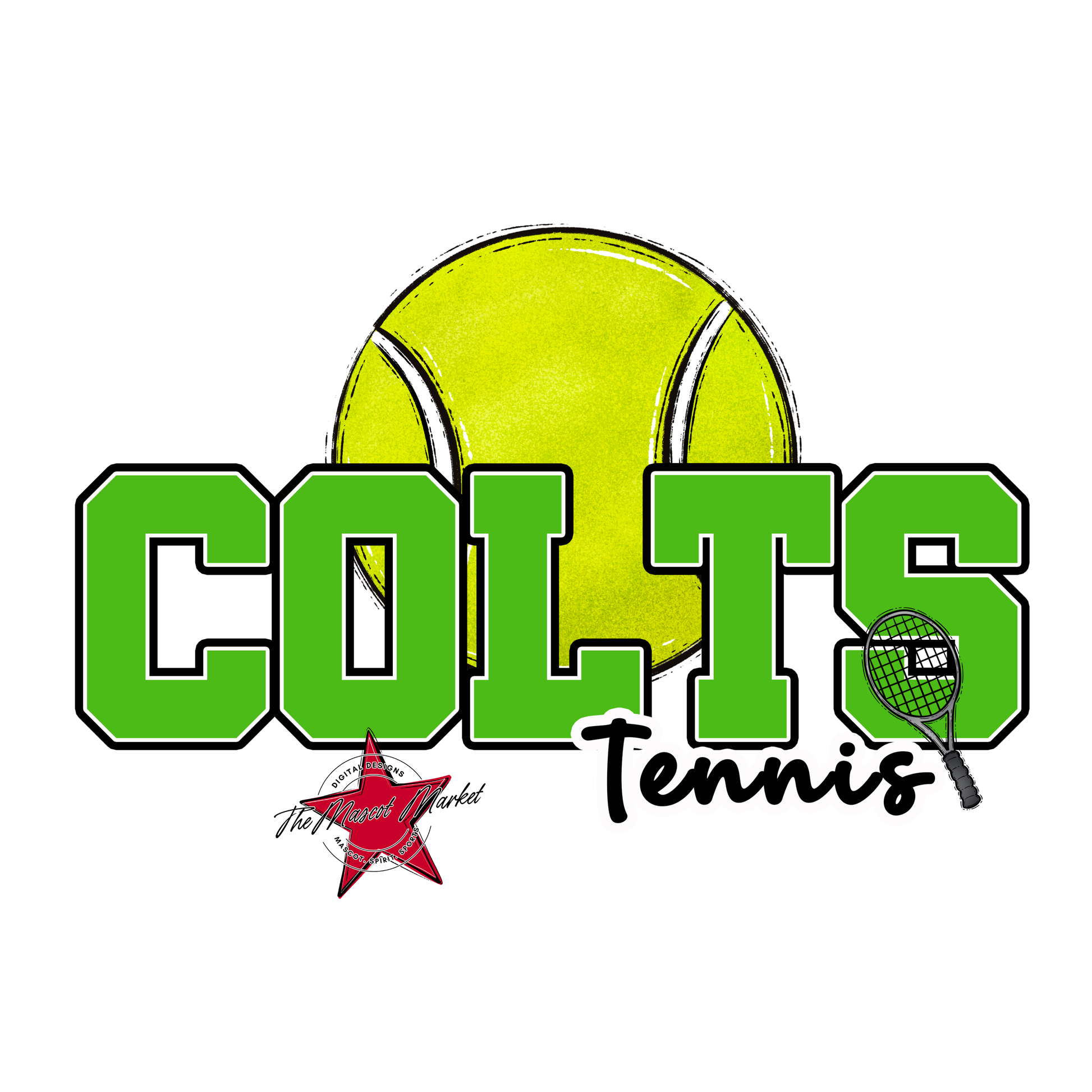 Colts Varsity Tennis-Bright Green