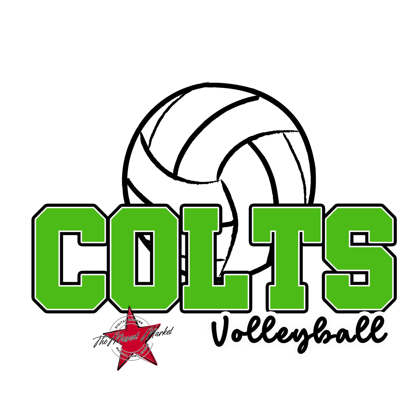 Colts Varsity Volleyball-Bright Green