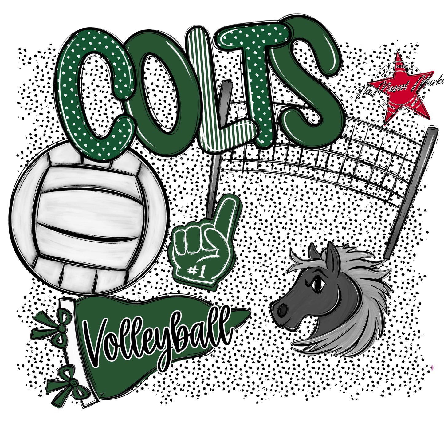 Colts Volleyball Spirit-Green