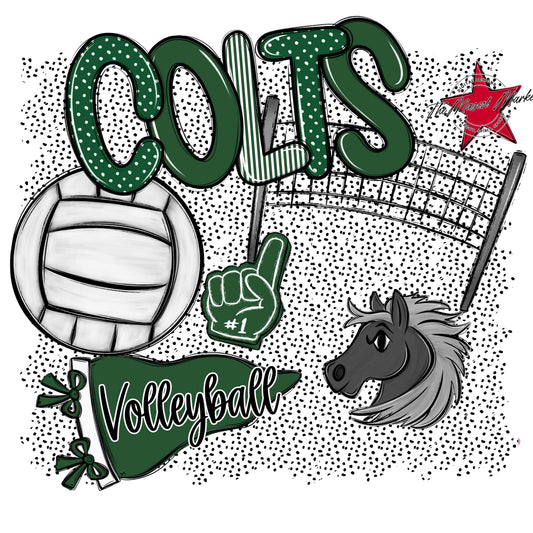 Colts Volleyball Spirit-Green