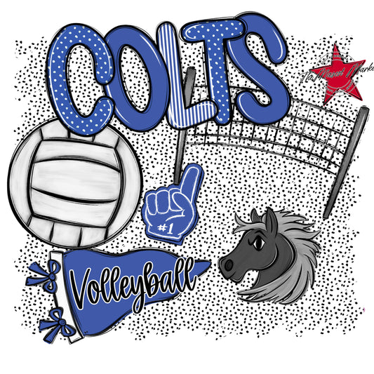 Colts Volleyball Spirit-Off Blue