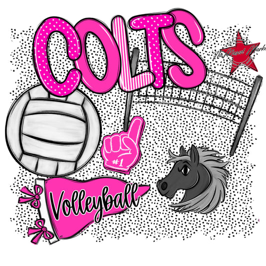 Colts Volleyball Spirit-Pink