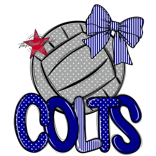 Colts Volleyball Spirit Design-Blue