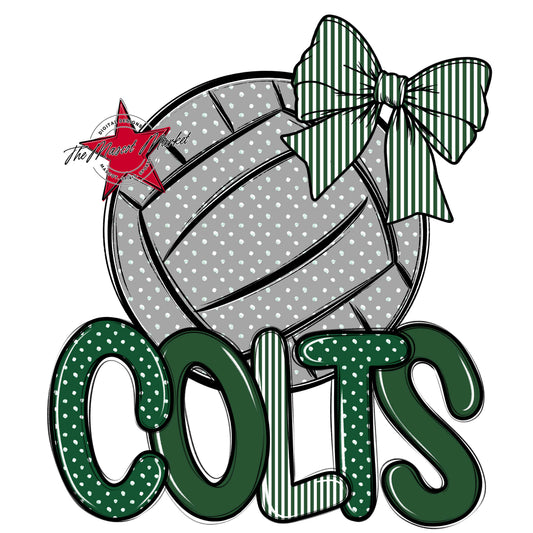 Colts Volleyball Spirit Design-Green