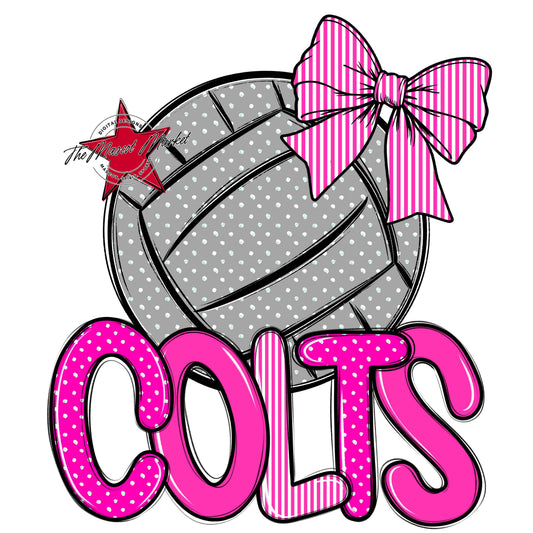Colts Volleyball Spirit Design-Pink