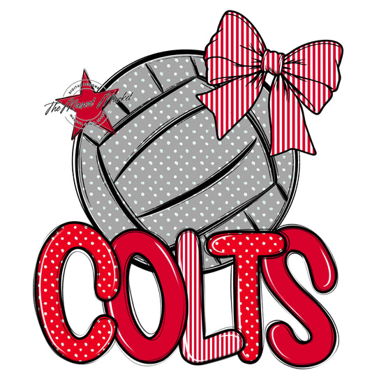 Colts Volleyball Spirit Design-Red