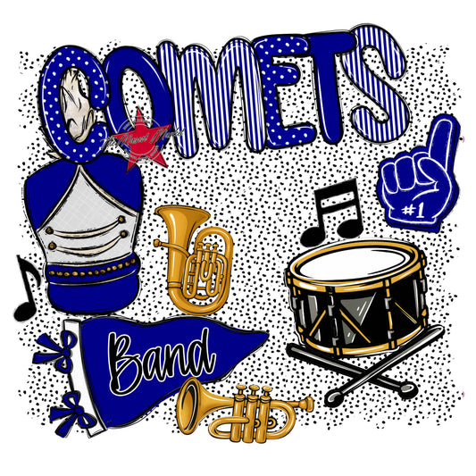 Comets Band Spirit-Blue