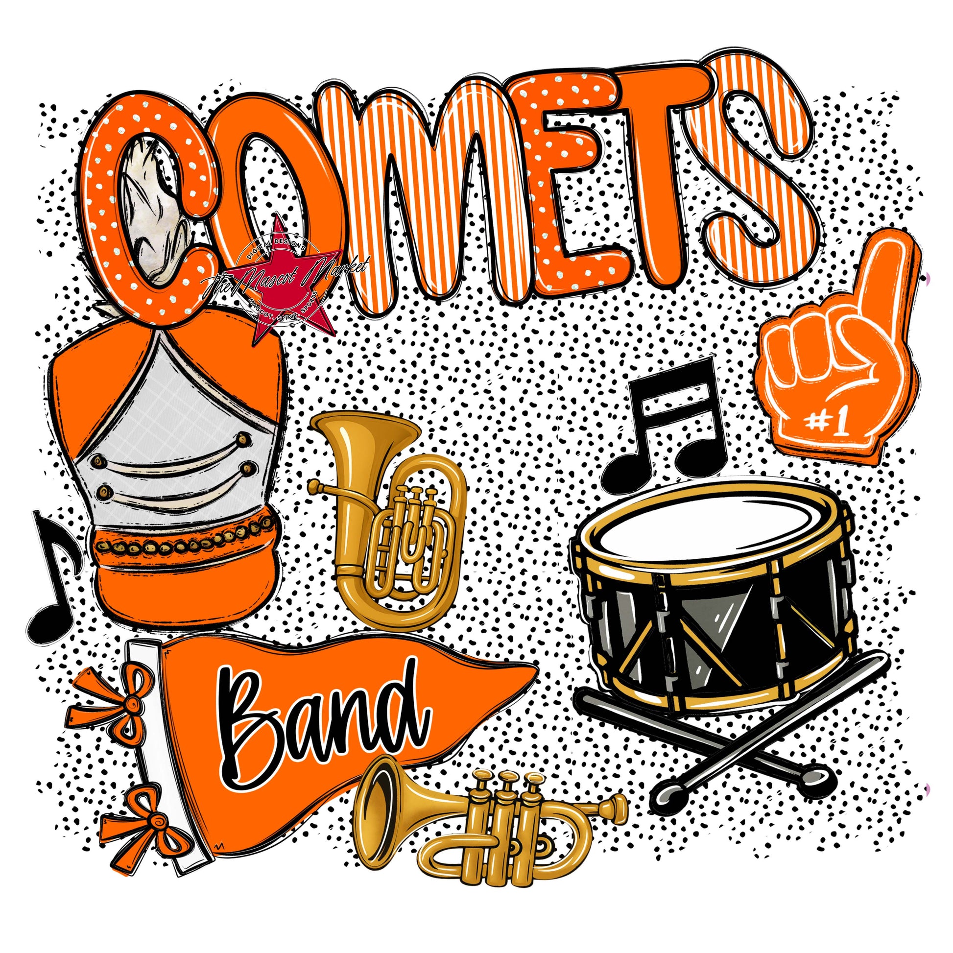 Comets Band Spirit-Orange