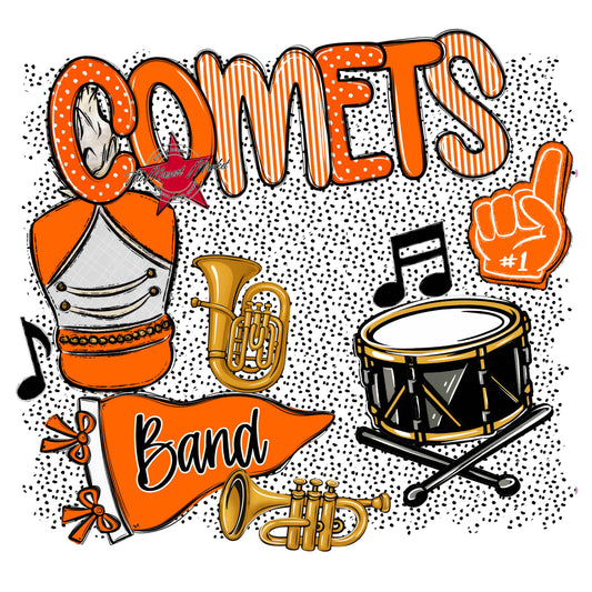 Comets Band Spirit-Orange