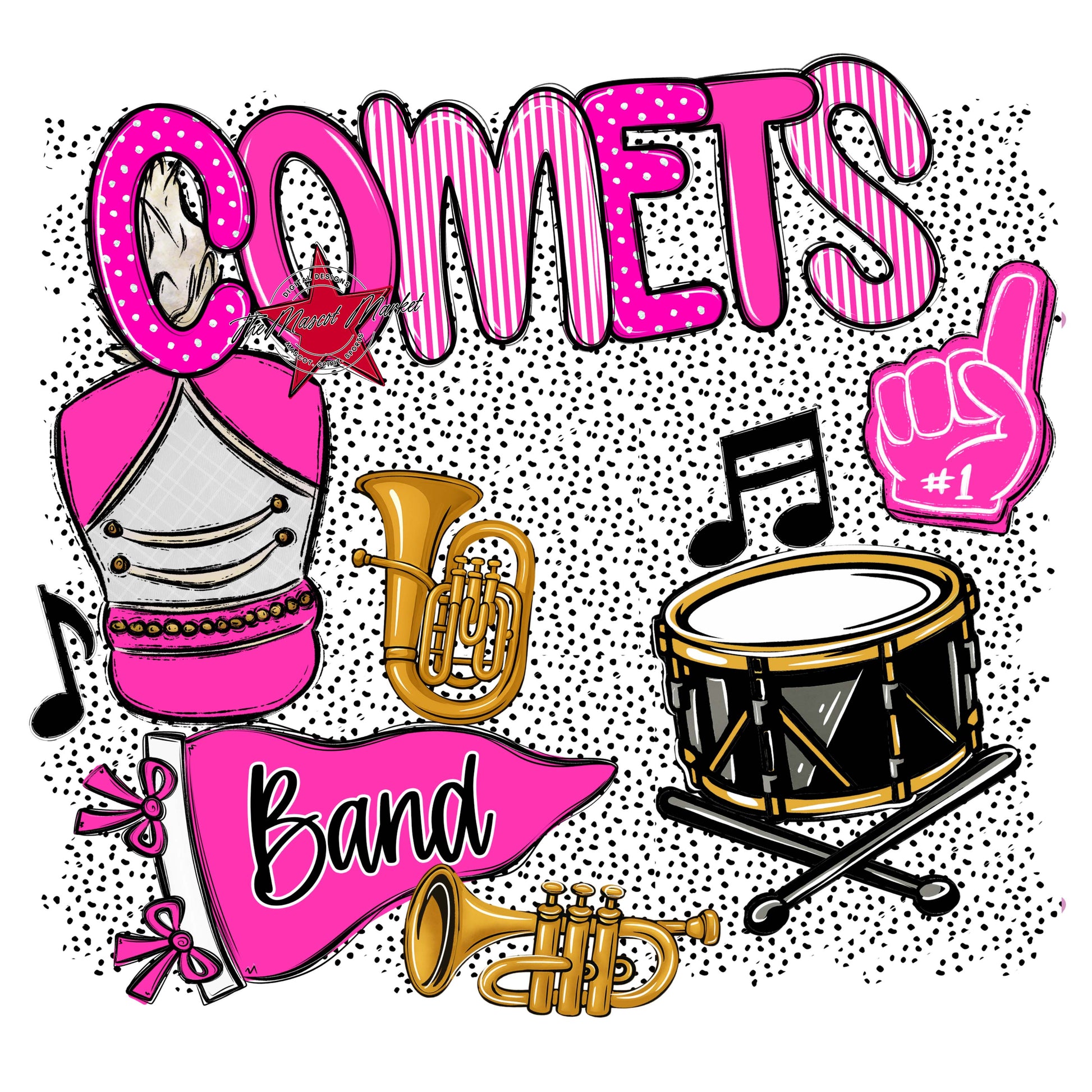 Comets Band Spirit-Pink