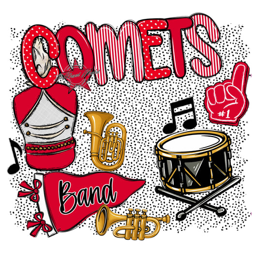 Comets Band Spirit-Red