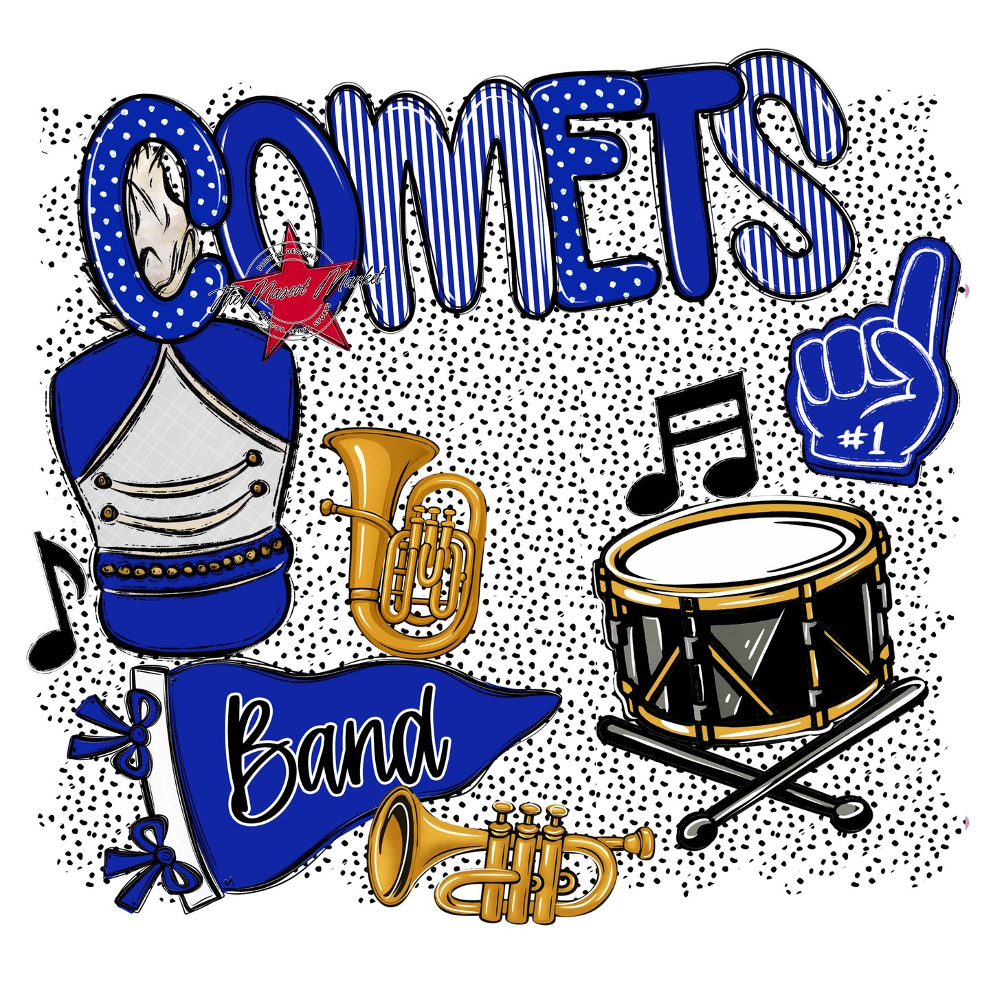 Comets Band Spirit-Royal Blue