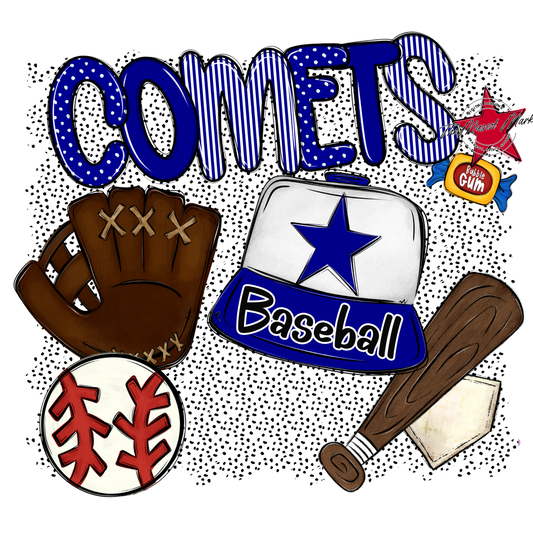 Comets Baseball Spirit-Blue