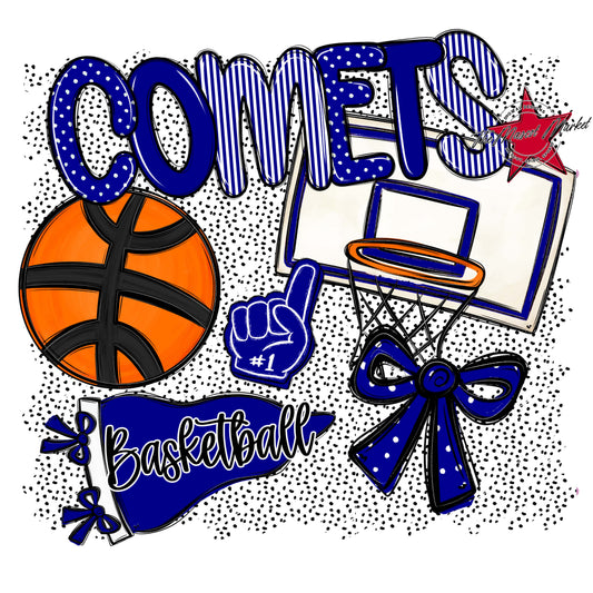 Comets Basketball Spirit-Blue