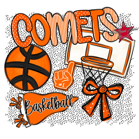 Comets Basketball Spirit-Orange