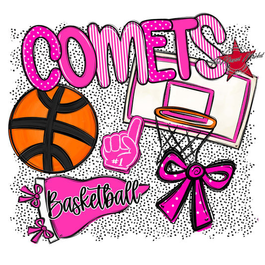 Comets Basketball Spirit-Pink
